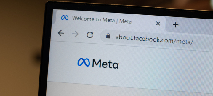 Tallinn, Estonia - Nov 2, 2021: Facebook changes its name to Meta.