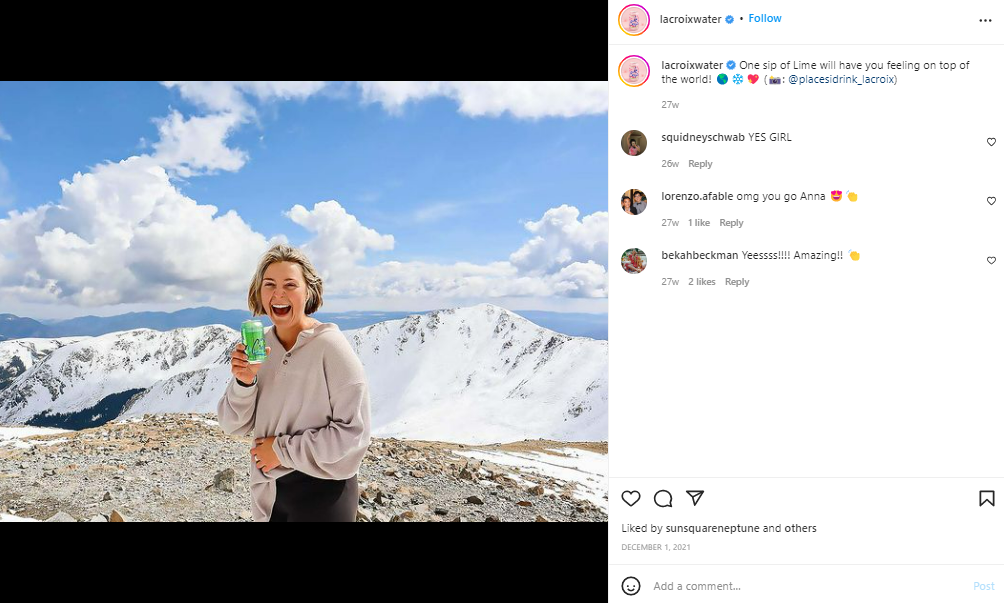 Influencer La Croix